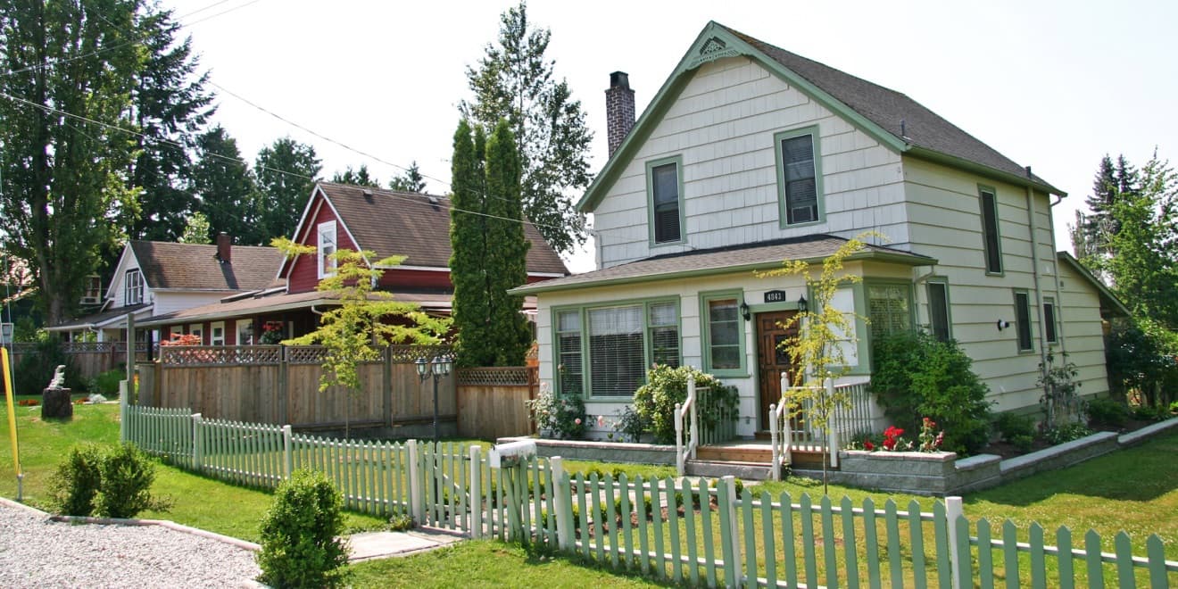 Residential street in Murrayville, Langley, British Columbia